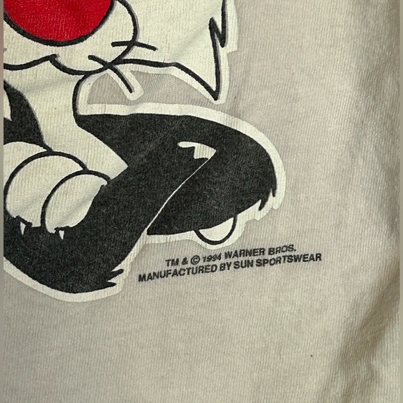 Vintage 90’s Warner Brothers Looney Tunes Baseball Shirt Large - Picture 2 of 8